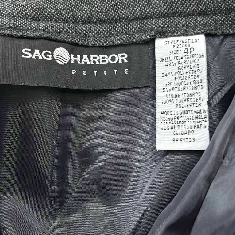 SAG HARBOR Petite Vintage Gray Peruvian Pencil Skirt Size 4P - Picture 6 of 8